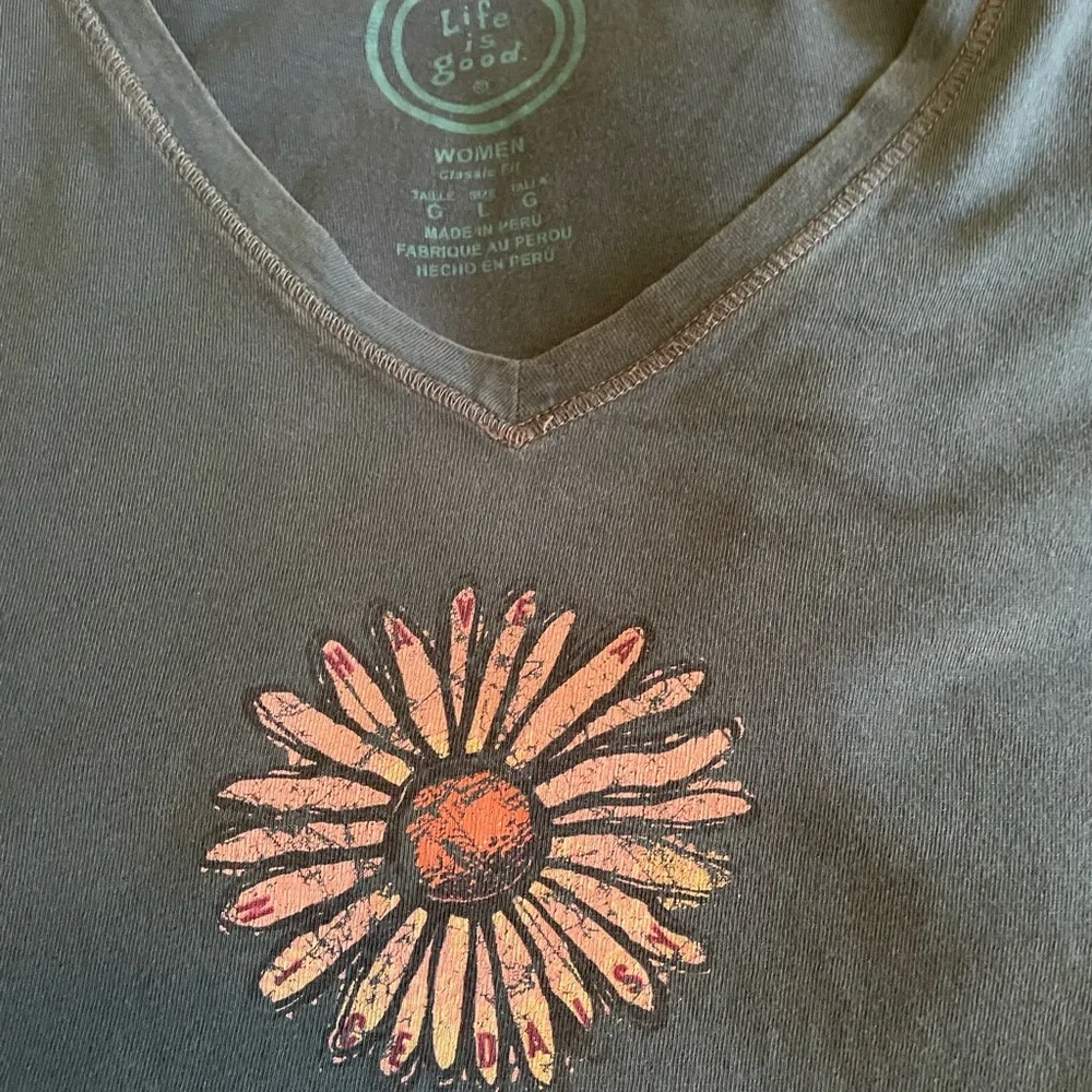 Life Is Good Womens Short Sleeve Tees - Navy, Light Blue, Gray - Picture 4 of 6